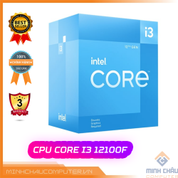 CPU Intel Core i3 12100F 3.3GHz Turbo 4.3GHz, 4 Nhân 8 Luồng, 12MB, LGA 1700